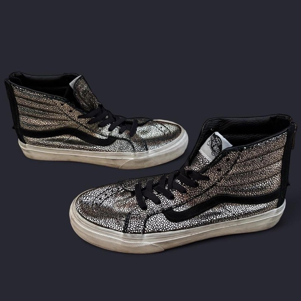 VANS SHOES SK8-HI SLIM ZIP GOLD DOTS men’s 6 women’s 7.5